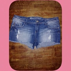 🌸Blue Asphalt from Wet Seal distressed jean short